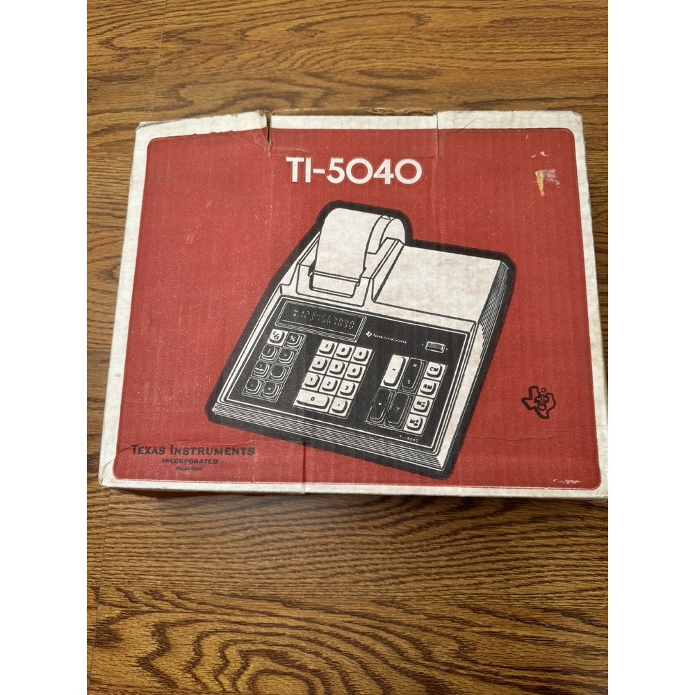 Vintage Texas Instruments TI-5040 Thermal Printing Calculator. Includes Manual